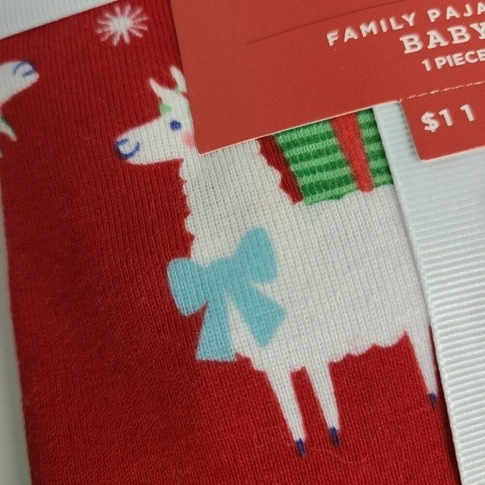 NWT Wondershop Family Baby Llama One-Piece Christmas Pajama 3-6M